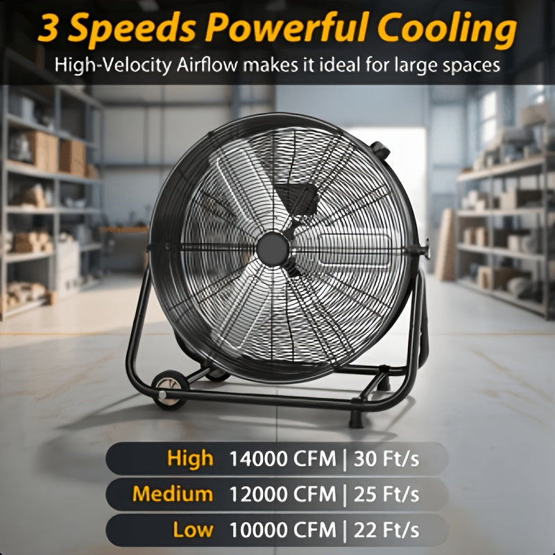 Industrial Drum Fan - 24/30" High Velocity Floor Fan