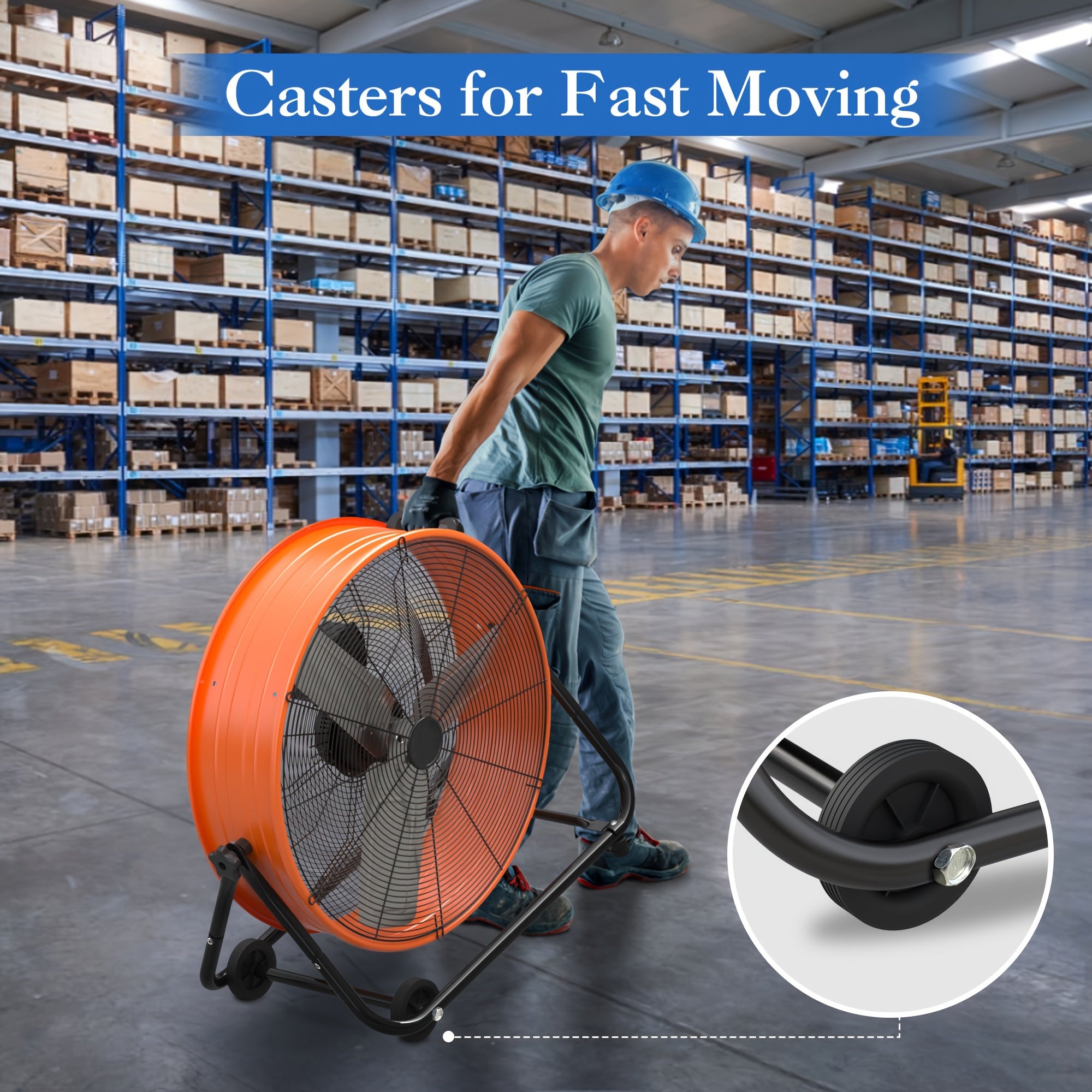 Industrial Drum Fan - 24/30" High Velocity Floor Fan